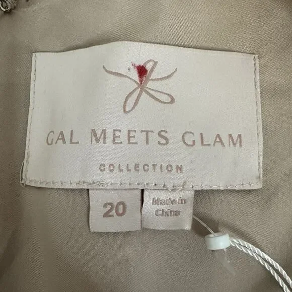 Gal Meets Glam Colection Rosemary Midi Dress Women's Size 20 Floral Embroidered - Picture 9 of 15